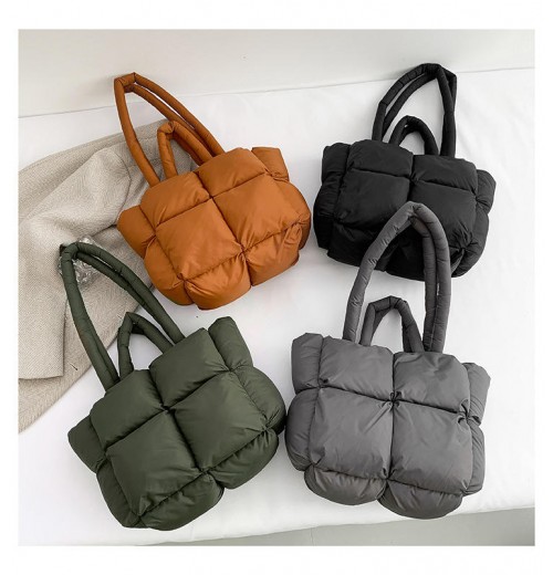 New Style Wholesale Women Nylon Puffer Shoulder Bag Big Capacity Quilted Tote Bag Casual Puffy Handbag For Women New Style Wholesale Women Nylon Puffer Shoulder Bag Big Capacity Quilted Tote Bag Casual Puffy Handbag For Women