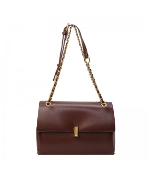 2024 Women's Large-Capacity Chain Tote Bag Fashionable All-Match Simple Shoulder Diagonal Handbag Candy Cover Single Polyester