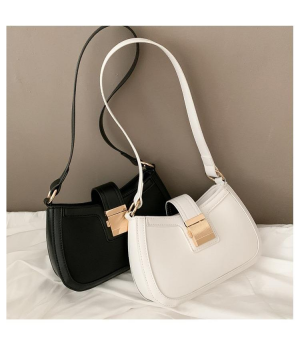 2024 New Bohemian Fashion Women's Single Shoulder Underarm Bag Handheld Cross Saddle Bag Zipper Closure Chain Portable